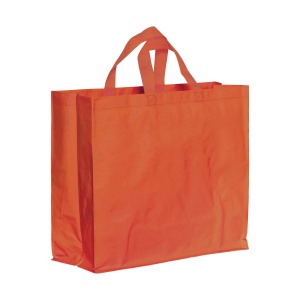 Recycled laminated 120 g/m2 PP shopping bag with gusset and short  handles - Img 13