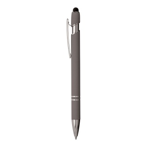 Rubberized aluminium snap pen with touch screen eraser and metal clip - Img 6