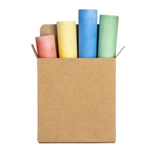 Set de 4 crete colorate cu secțiune rotundă în cutie de cart - Img 2