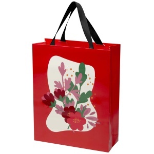Smartfold 230 g/m2 paper bag with ribbon handles and gloss lamination - 31 x 12 x 39 cm - Img 4