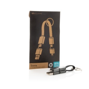 Terra recycled aluminium 4 in 1 60W fast charging cable - Img 3