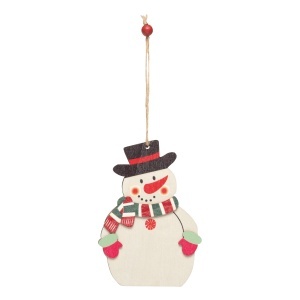 TOP WOODEN SNOWI - Present / Christmas tree pendant