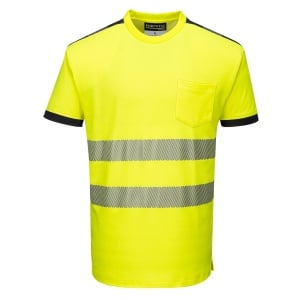 Tricou confortabil din bumbac 3 Hi-Vis, mărime M/M - Img 4