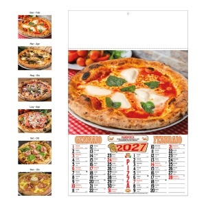 Wall calendar 2027, monthly layout, 6 illustrated sheets in 135 g/m2 coated paper