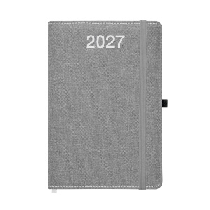 Weekly diary 2027, hardcover in recycled PET with a mélange effect