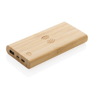 XD™ Bamboo 8.000 mAh 5W wireless powerbank