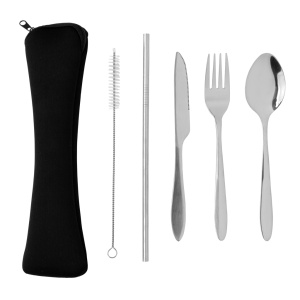 XD™ 4 PCS stainless steel reusable cutlery set