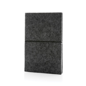 XD GRS certified recycled felt A5 softcover notebook - Img 1