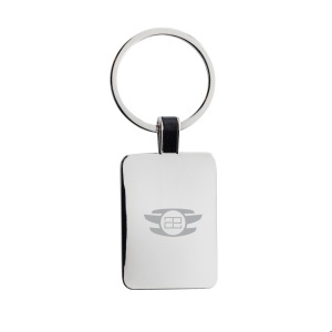 XD RCS recycled zinc alloy rectangle keyring