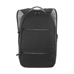 600D polyester PC backpack. Main laptop pocket and 3 front pockets. Breathable material - Img 5