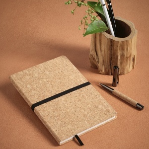 AO Goethe A5 Notebook Cork cover. 70gsm FSC® recycled 196 pages