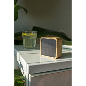AX™ Bamboo wireless speaker 3W B'RIGHT, solar panel | Androwe - Img 3