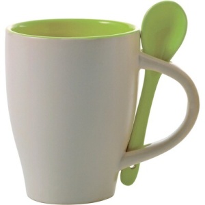 AX™ cană ceramică 300 ml cu linguriță - Img 5