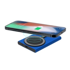 AX™ Power bank din aluminiu reciclat magnetic wireless 5000 mAh, încărcător wireless 15W