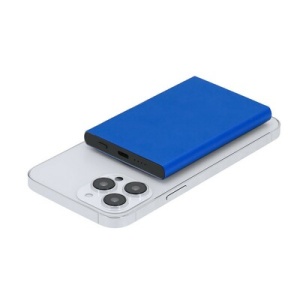 AX™ Power bank din aluminiu reciclat magnetic wireless 5000 mAh, încărcător wireless 15W