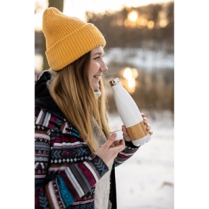 AX™ Sticlă termo 500 ml cu detaliu din bambus | Blake - Img 3