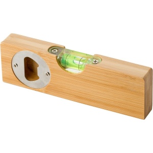 AX Bamboo bottle opener, spirit level