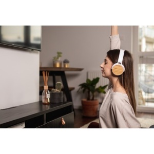 AX Încărcător wireless pliabil din bambus 10W B'RIGHT, suport pentru telefon | Barbra