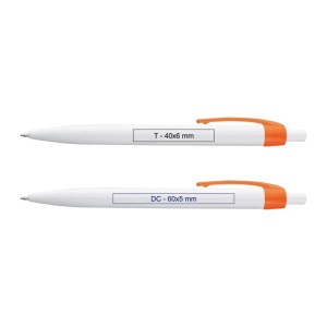 CM™ Pix alb cu clip colorat