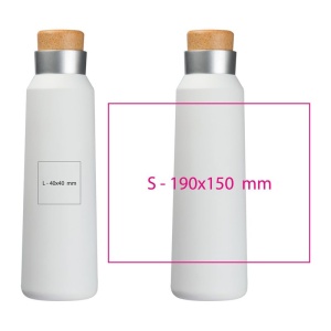 CM™ Sticlă termos cu dop din imitație de plută 500ml #thermos #termos #stainless
