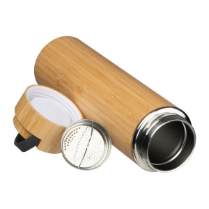 CM™ Sticlă termos de băut din oțel inoxidabil și bambu #thermos #termos #stainless