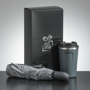 Co™ SET CĂLĂTOR: Cana termică NORDIC 350 ml și UMBRELĂ AUTOMATĂ COMPLETĂ