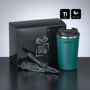 CO Travel Set II: cană termică nordic 350 ml și multitool optima