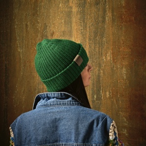 Cobain Beanie rPET and Wool. Customisable Patch - Img 22