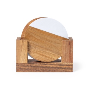 Derrol - Coaster Set Acacia/ Marble Extract 2 Pieces - Img 3
