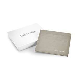 GC Real leather credit card holder guy laroche. beige
