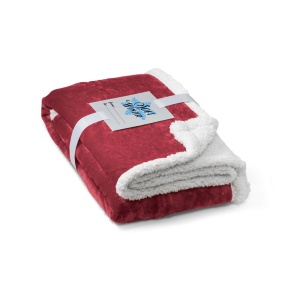 HEIDEN. Reversible fleece blanket (190 g/m²) with satin ribbon and personalised card - Img 11
