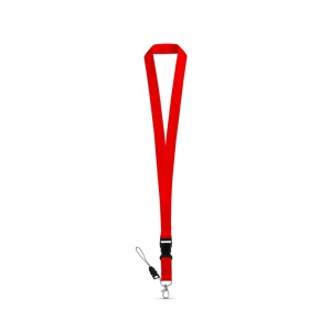 hi!™ ANQUETIL Lanyard din poliester cu carabina metalică