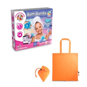 hi!™ Bath Bombs Kit V Joc educațional furnizat cu o pungă de cadou pliabilă 190T