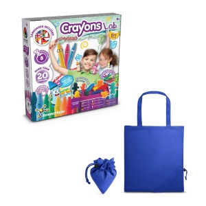hi!™ Crayon Factory Kit II Joc educațional furnizat cu o pungă de cadou pliabilă 190T