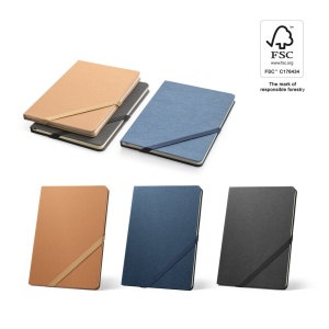 hi!™ HUXLEY Blocnotes A5, realizat din hârtie rezistentă la apă, cu pagini liniate realizate dintr-un material certificat FSC™ și alte materiale controlate - Img 1