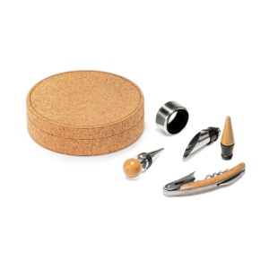 hi!™ MORETO Set de vin cu 4 piese din lemn și metal
