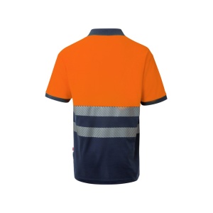hi!™ VL ACHELOUS Tricou polo piqué bicolor (150g/m²) cu mâneci scurte, din bumbac (55%) și poliester (45%)