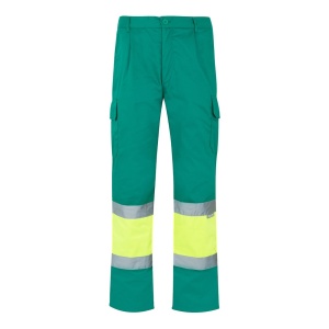 hi!™ VL ATHENA Pantaloni din twill în două tonuri (210g/m²), căptușiți, cu mai multe buzunare, din bumbac (20%) și poliester (80%)