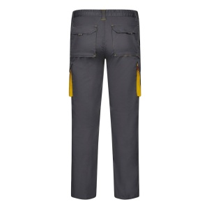 hi!™ VL FIDES Pantaloni extensibili cu buzunare multiple (240g/m²), în două tonuri, din bumbac (46%), EME (38%) și poliester (16%)