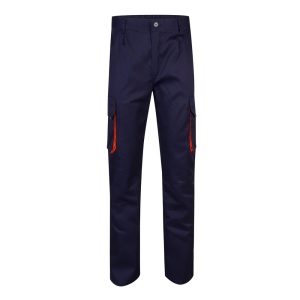 hi!™ VL HYPNOS Pantaloni de twill cu buzunare multiple în două tonuri (200g/m²), din bumbac (35%) și poliester (65%)