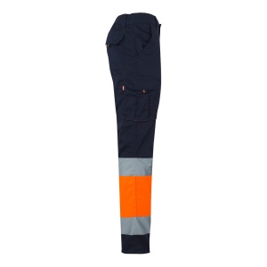 hi!™ VL ZEUS LARGE Pantaloni elastici cu buzunare multiple, în două tonuri (240 g/m²), din bumbac (46%), EME (38%) și poliester (16%) - Img 16