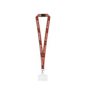 HI BARNSLEY. Lanyard de sublimare din poliester reciclat (100% rPET) cu carabină, închidere de siguranță și suport rigid pentru carduri