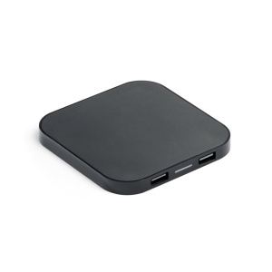 HI CAROLINE. Încărcător wireless super rapid 15W cu HUB 2 porturi USB-A din ABS reciclat (60% rABS) - Img 3