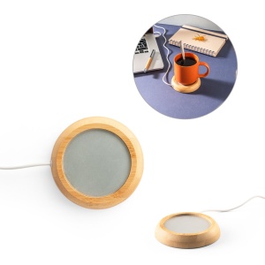 HI GATES. Mug warmer with bamboo body