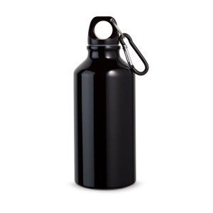 HI LANDSCAPE S. Aluminium sports bottle with carabiner 400 mL - Img 4