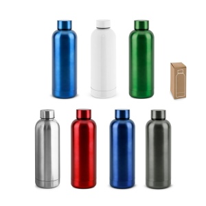 HI ODIN METTALIC. Bottle in 90% recycled stainless steel 550 mL