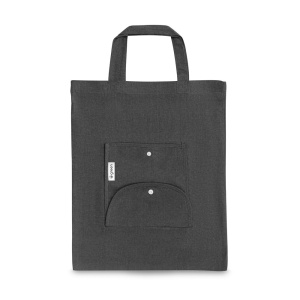 HI SIENA. Foldable bag in cotton (50%), recycled cotton (30%) and polyester (20% rPET) (140 g/m²) - Img 3