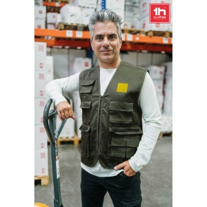 HI THC PIXEL. Waistcoat (200 g/m²) in polyester and cotton