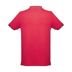 HI THC ROME. Men's Polo Shirt with contrast colour trim and buttons - Img 10