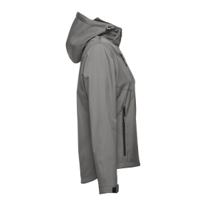 HI THC ZAGREB WOMEN. Women's softshell jacket with detachable hood and rounded back hem - Img 15